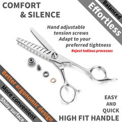 Fengliren thinning scissors precision screw detail ensures secure alignment during cuts.