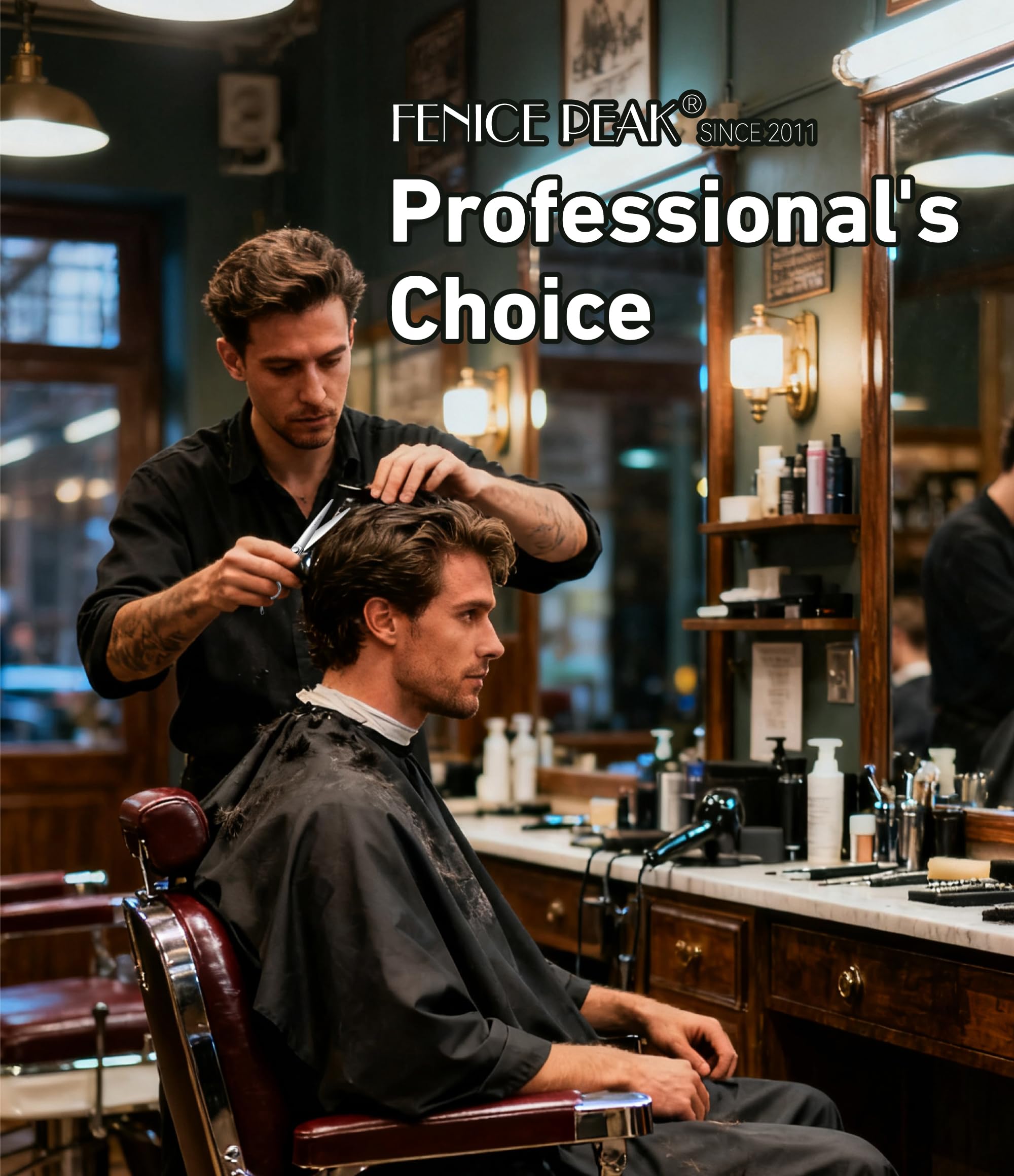 Fenice Peak professional-quality scissors suitable for salon or home use and textured blends.