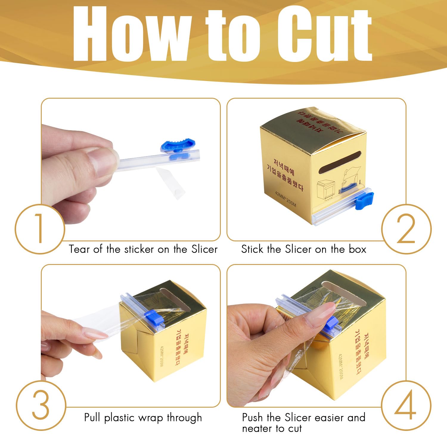 Fenshine cutter box for wrap film speeds setup and reduces waste.