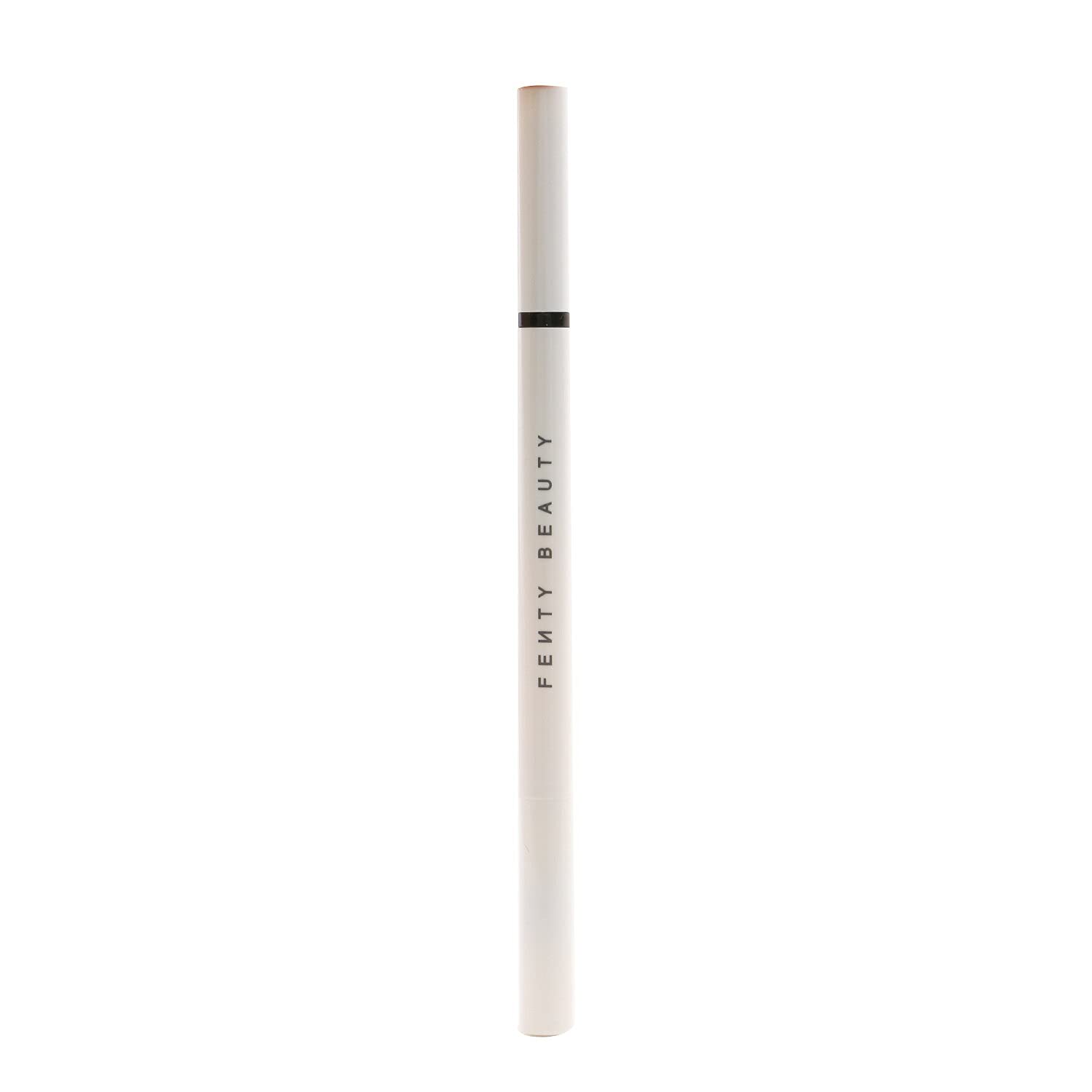 Fenty Beauty Brow MVP Soft Black swatch demonstrates waterproof, smudge-resistant wear.