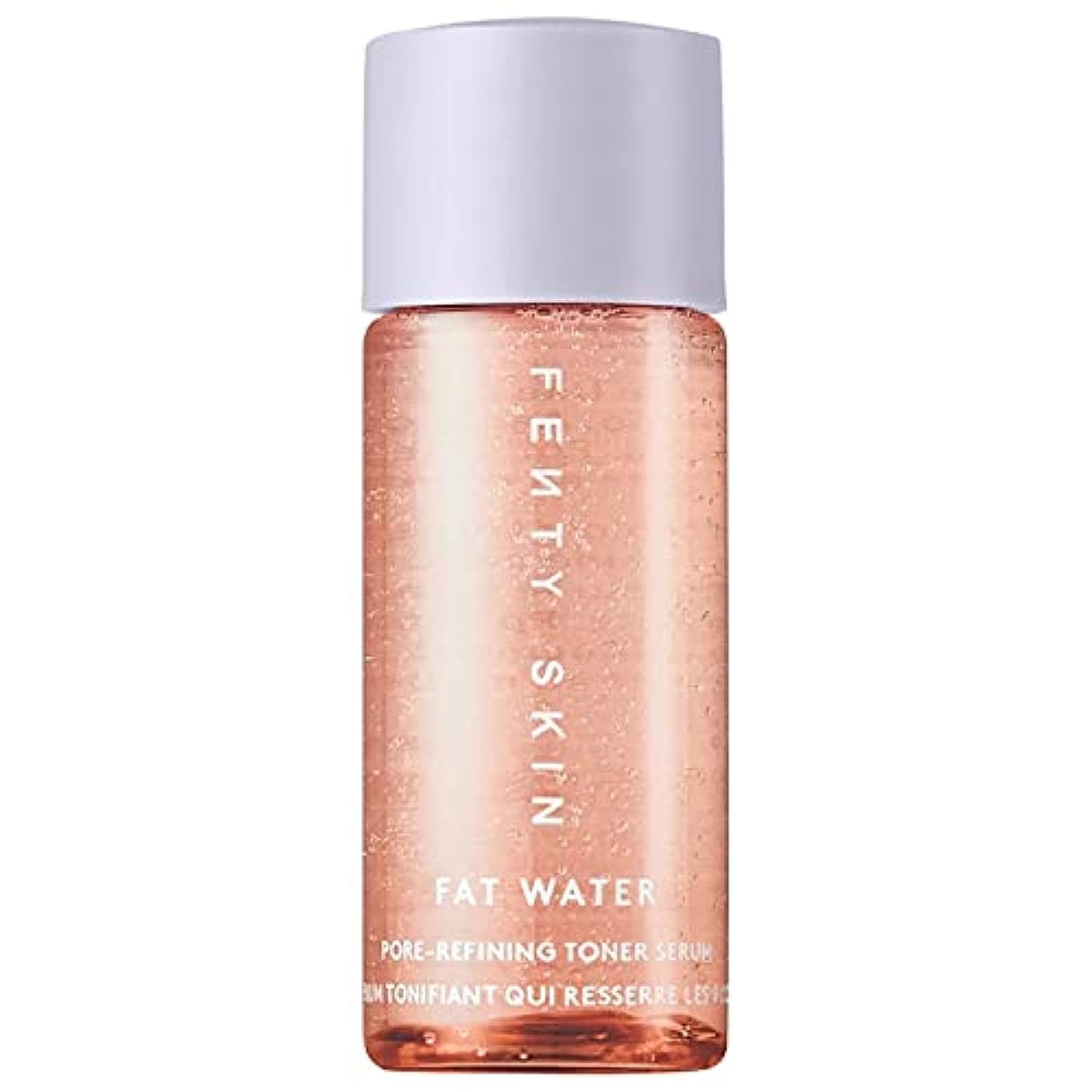 Fenty Beauty Fat Water trial bottle, pore-refining toner-serum for smoother skin and shine control.