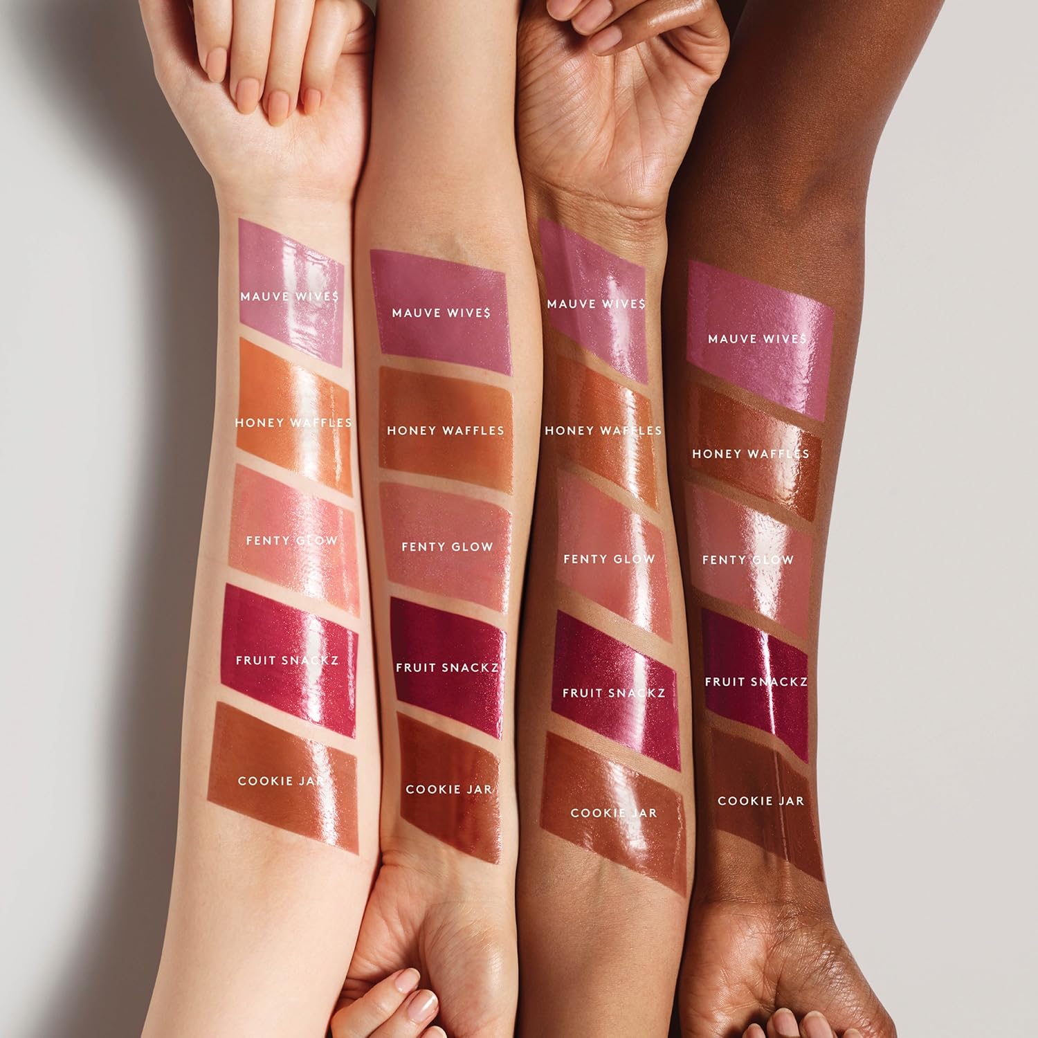 Fenty Beauty Gloss Bomb Color Drip Cookie Jar glossy finish enhances lip shine