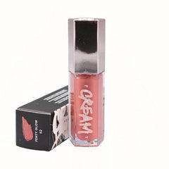 Fenty Beauty Gloss Bomb Color Drip Lip Cream 02 Fenty Glow closeup showing rich pigment and shine.