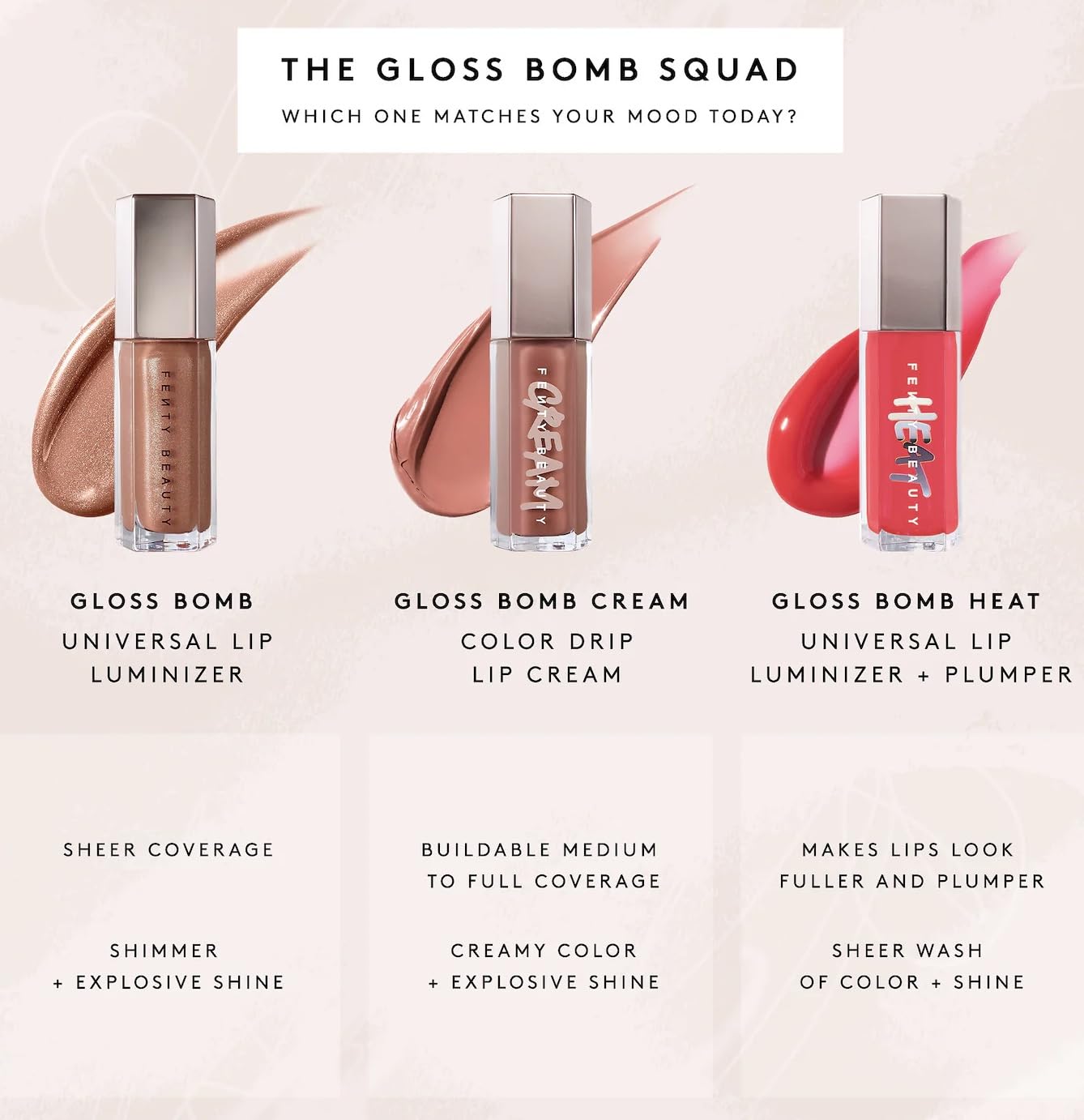 FENTY BEAUTY Gloss Bomb Cream Color Drip Honey Waffles rich moisture and shine.