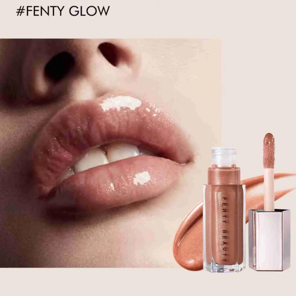Wear Fenty Beauty Gloss Bomb alone or over lipstick for enhanced shine