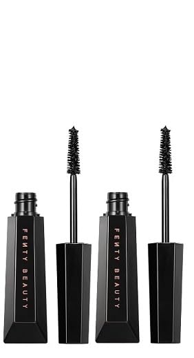 Fenty Beauty Hella Thicc Thicc mascara brush-stroke image demonstrates lift and definition.