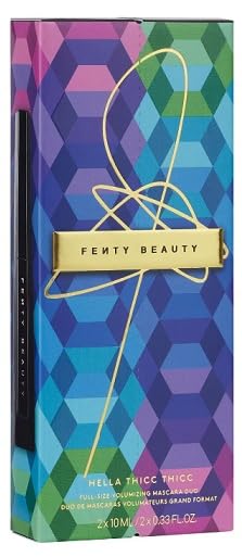 Fenty Beauty Hella Thicc Thicc mascara wand close-up highlights the volumizing brush.