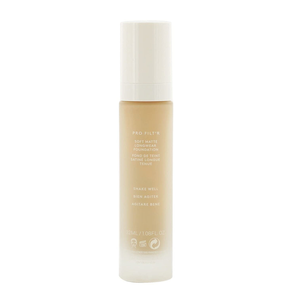 Fenty Beauty Pro Filt’r Foundation 185 on skin for a natural, long-wearing matte look.