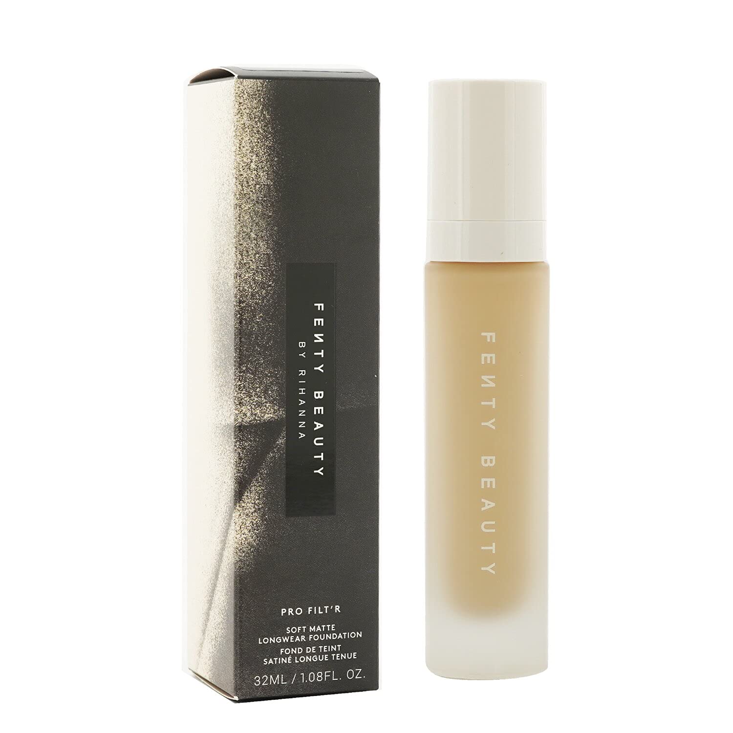 Fenty Beauty Pro Filt’r Foundation 185 texture swirl displaying smooth, pore-diffused matte finish.