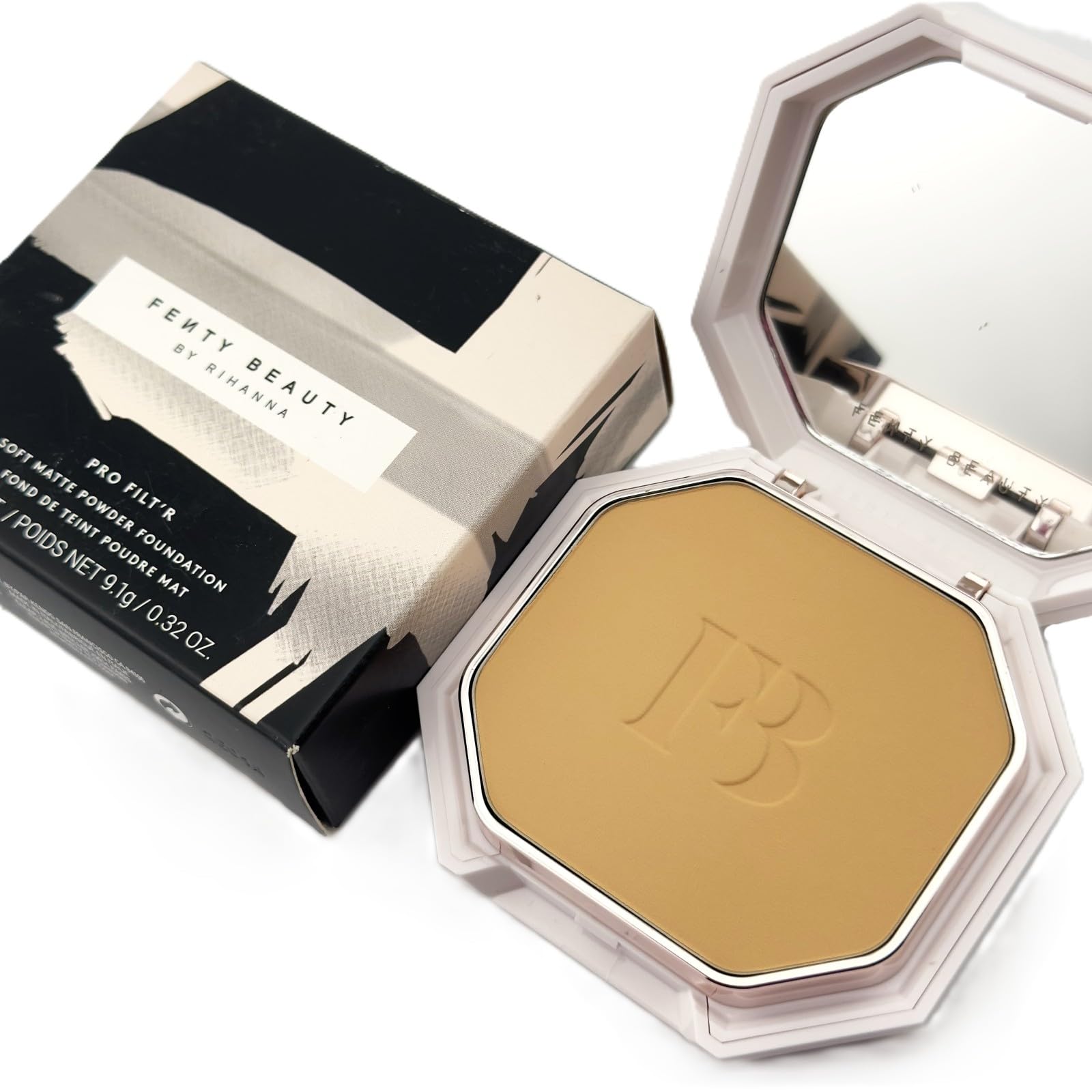 Fenty Beauty Pro Filt’r Soft Matte Powder Foundation 235 compact close-up for flawless coverage