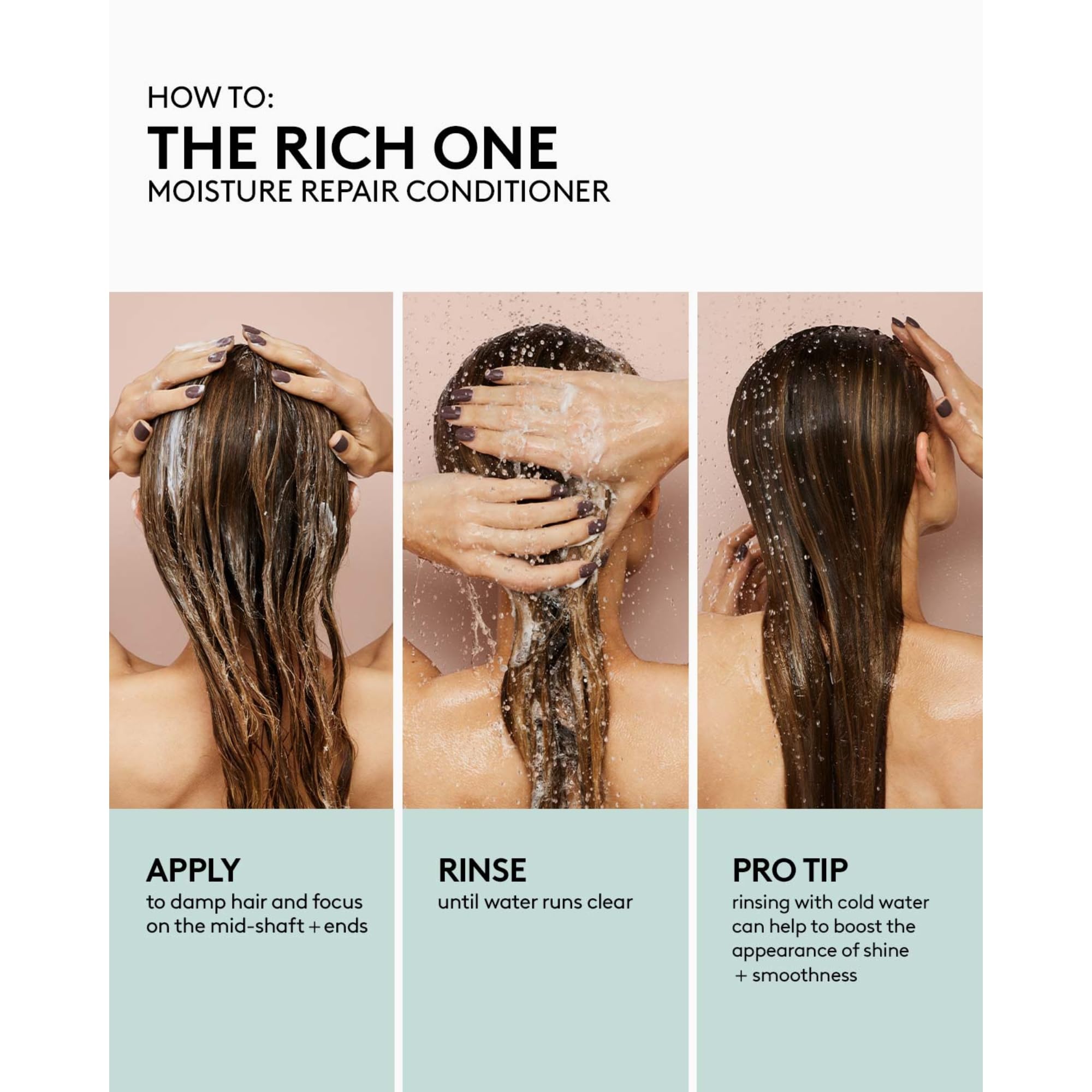 Non-greasy moisture helps reduce frizz with Rich One in humidity.