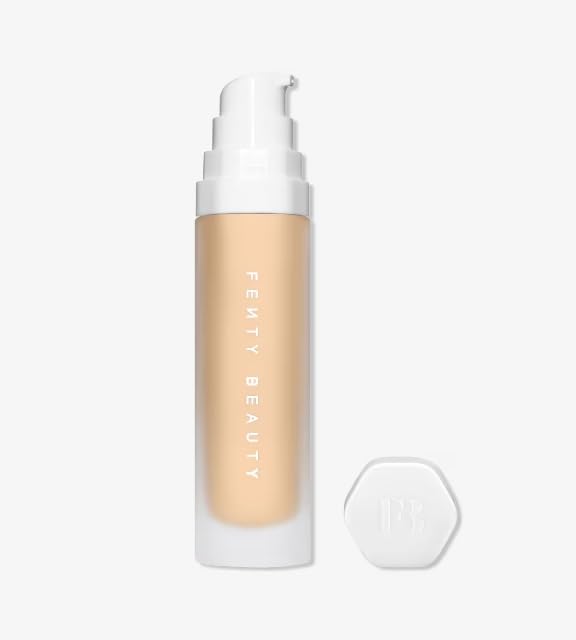 Fenty Beauty Soft Lit Foundation 140 Light Warm Yellow for all-day glow and even skin tone.