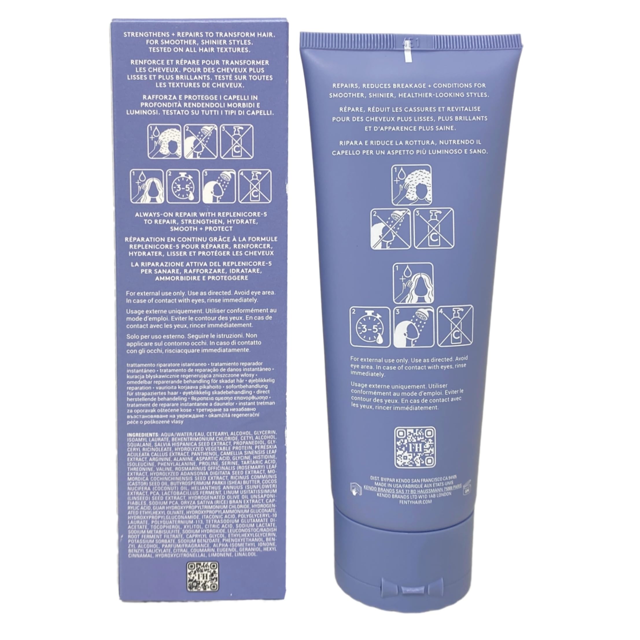 Fenty Hair The Comeback Kid ingredients close-up highlighting amino acids and chia extract