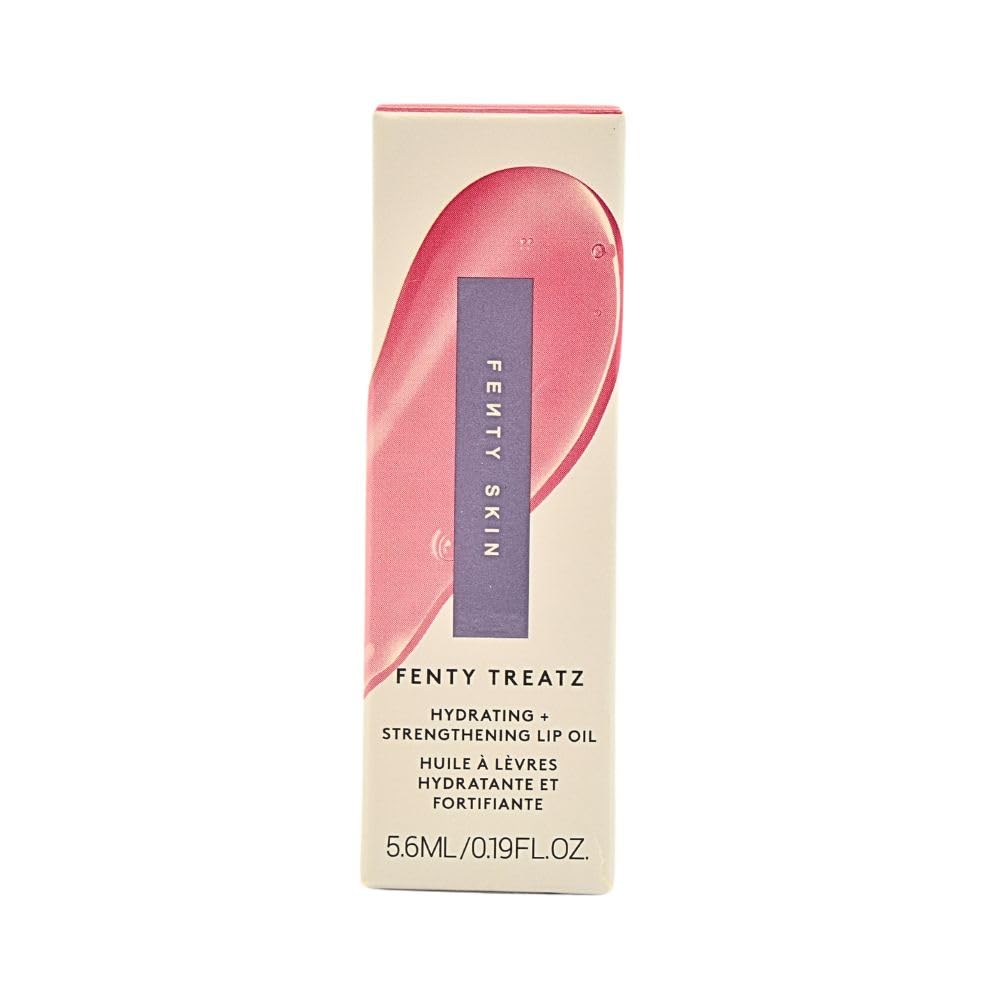 Fenty Treatz lip oil with doe-foot applicator for smooth cushiony shine