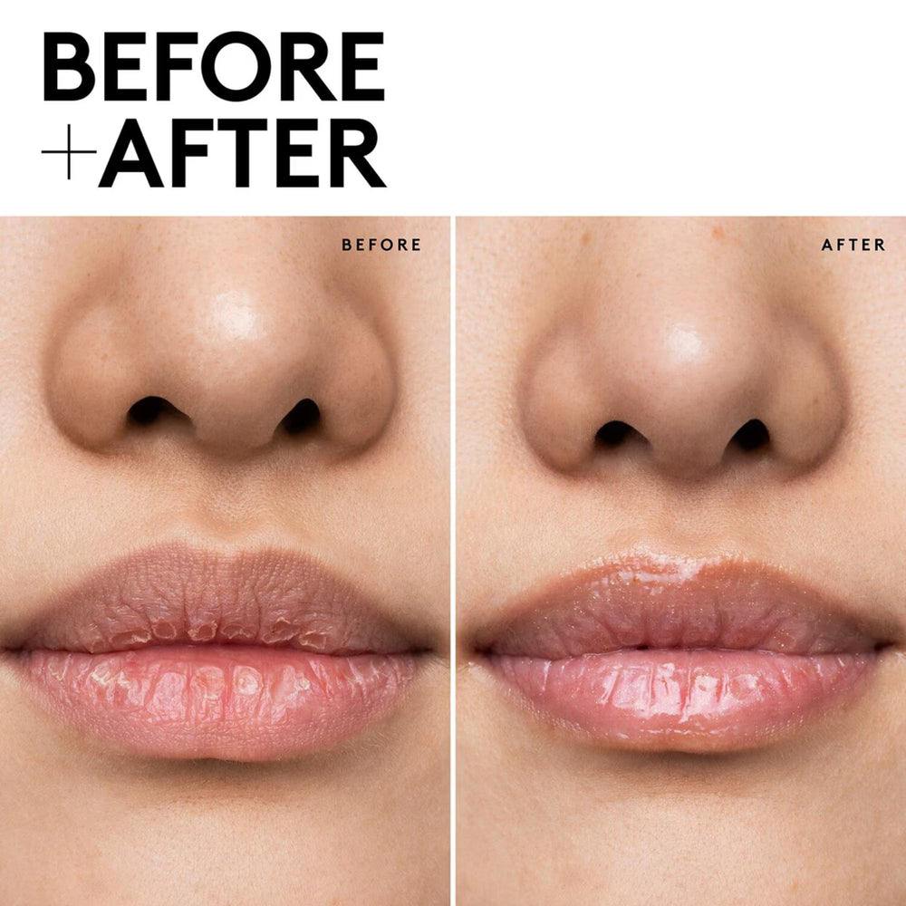 Fenty Skin Plush Puddin' Lip Mask on lips for plump definition.