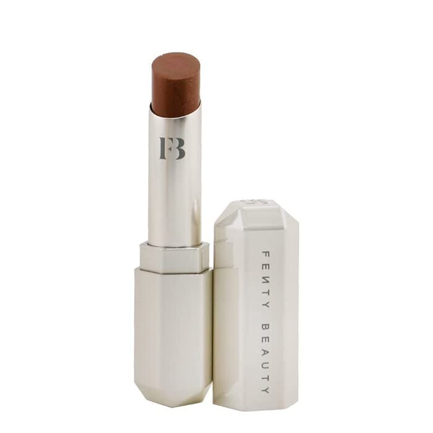 Fenty Beauty Slip Shine Bubble Rum lipstick tube with a glossy sheer finish.
