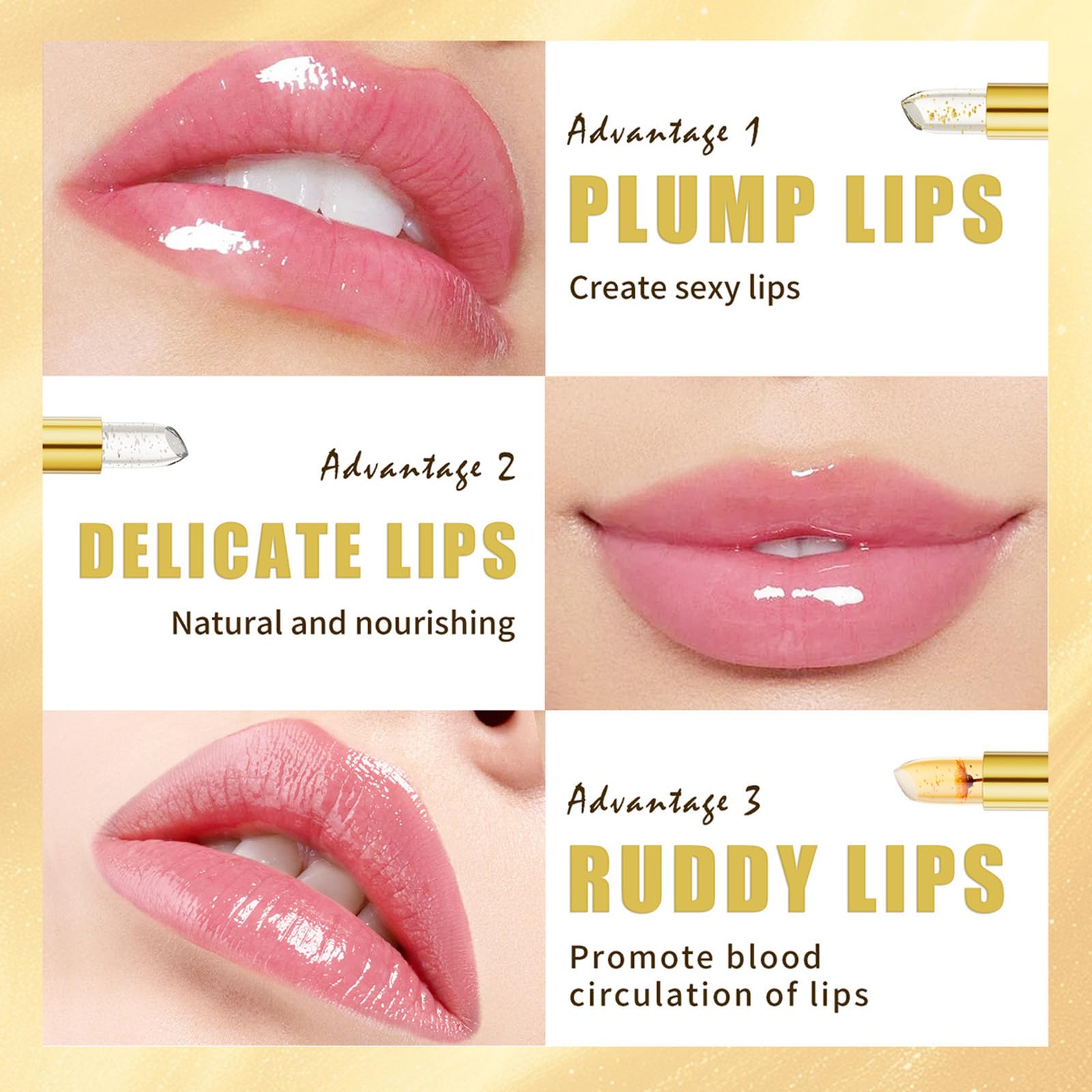 Fenvio Lipstick glossy finish enhances natural lip fullness with a dewy look.