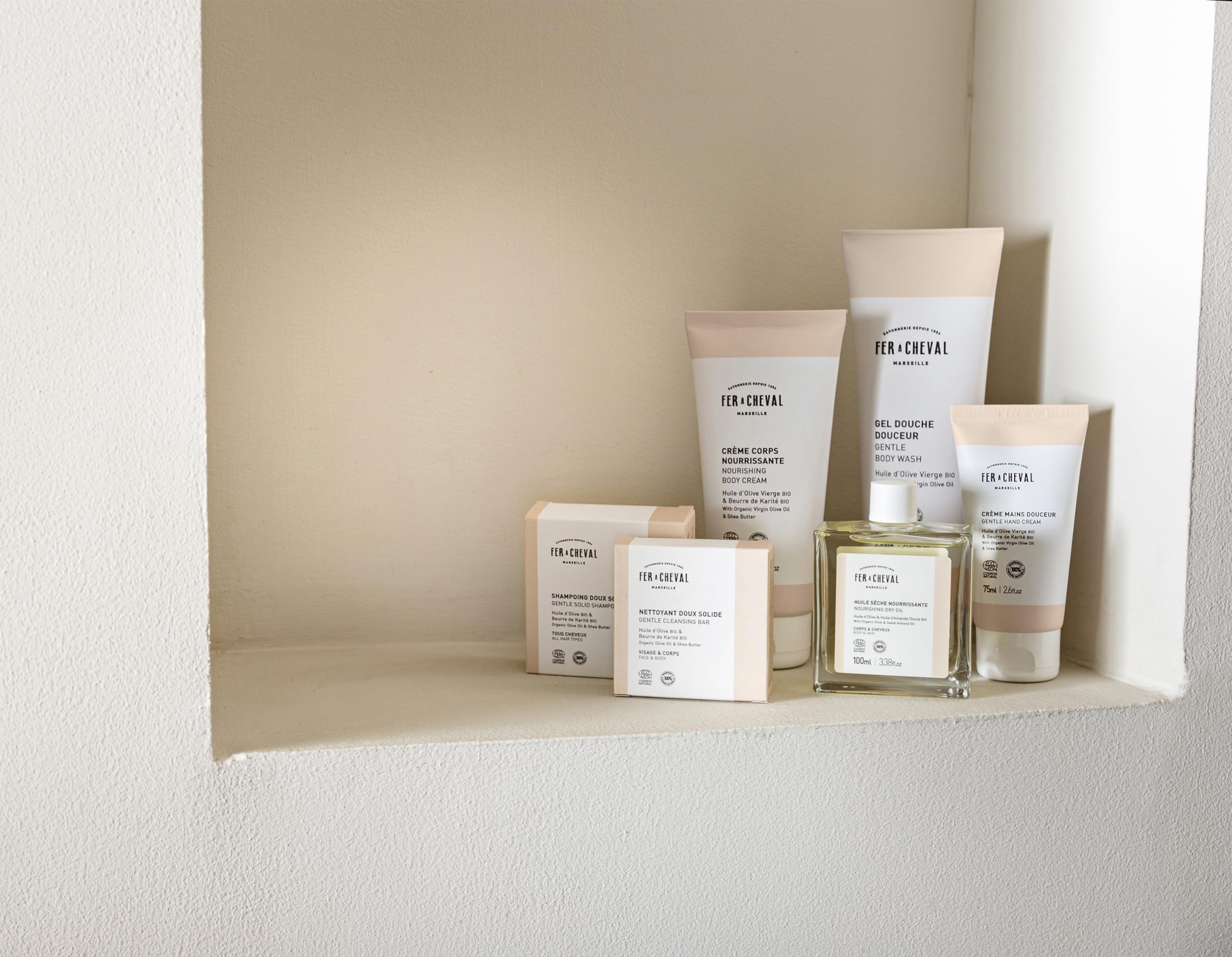 Fer à Cheval Gentle Hand Cream packaging design.