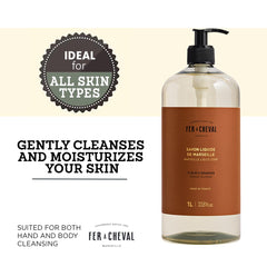 Foamy lather of Fer à Cheval Marseille soap with bubbles for soft cleansing