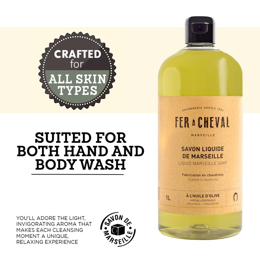 Fer à Cheval olive oil soap creates creamy lather during use.