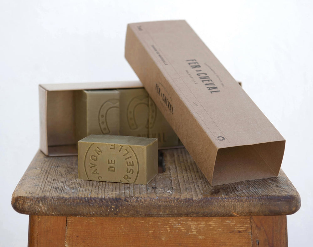 Fer à Cheval palm-oil-free soap cubes for clean, natural care