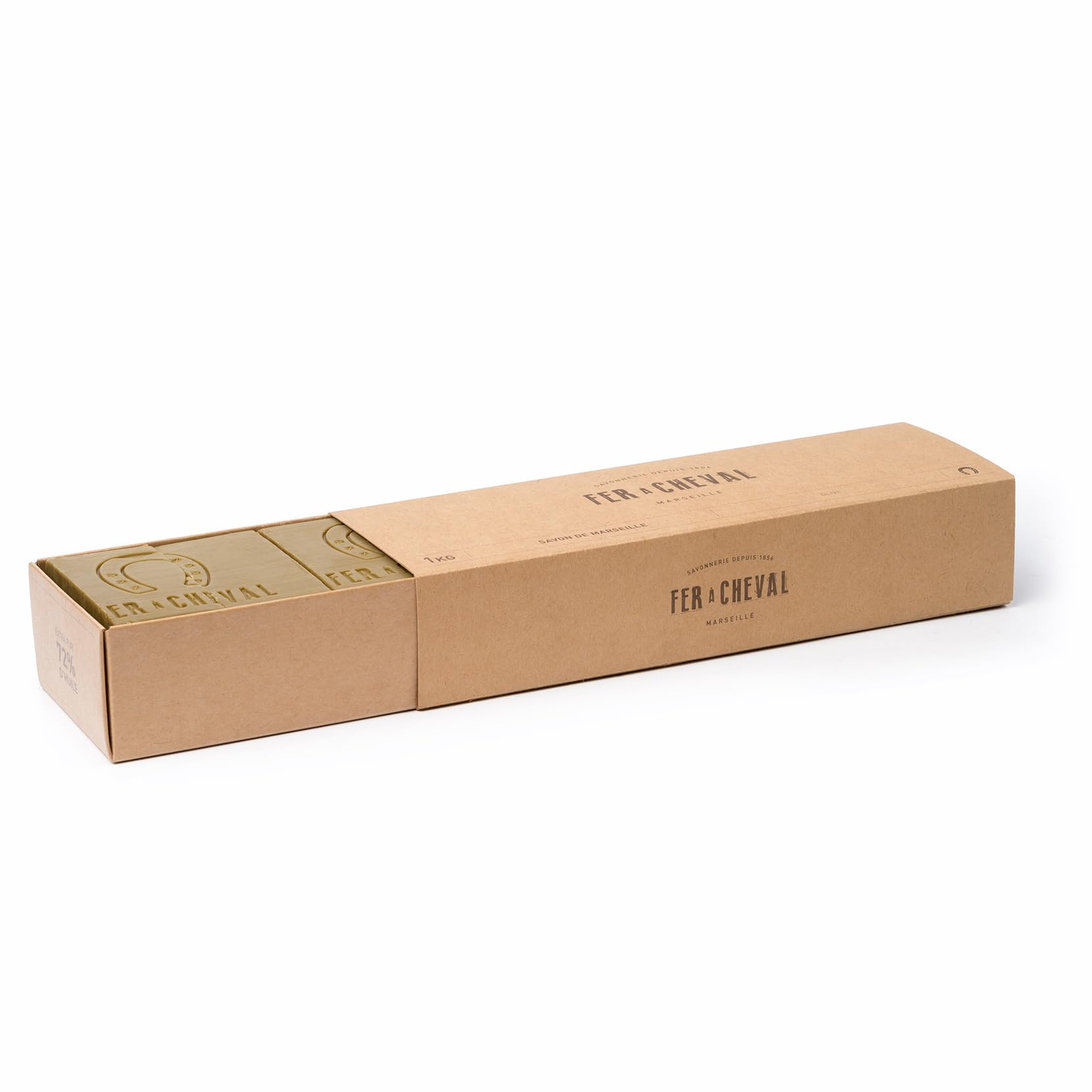 Fer à Cheval Pure Olive Marseille soap cubes for daily cleansing with creamy lather