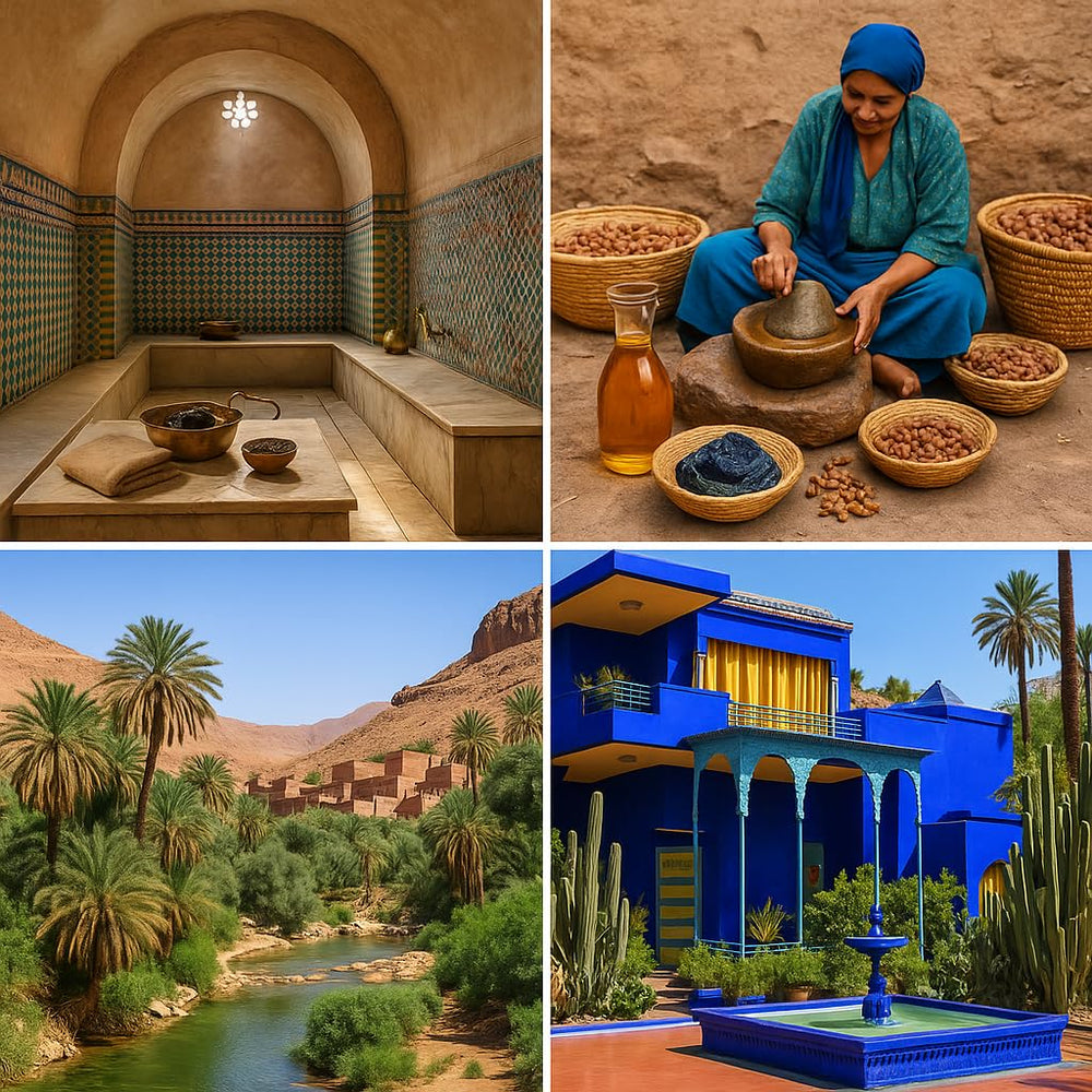 Feriha Moroccan Black Soap label emphasizes artisan quality and Moroccan origin