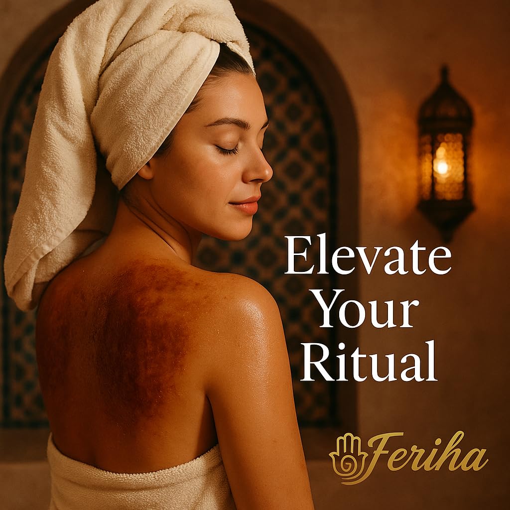 Pomegranate shell flecks in FERIHA soap add visual appeal and texture.