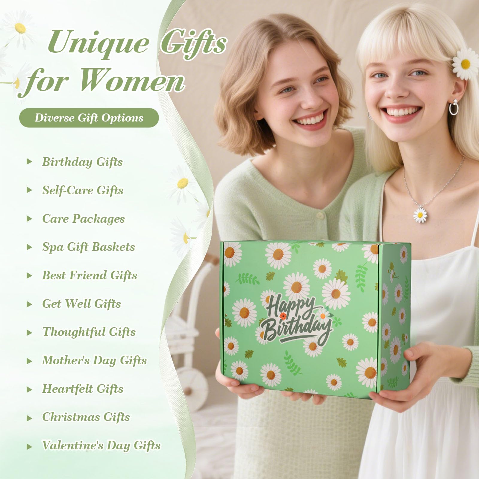 Fesveoke Daisy Spa Gift Box daisy cosmetic bag for travel organization