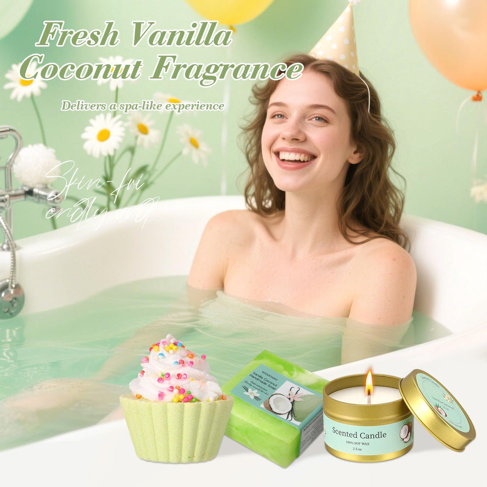 Fesveoke Daisy Spa Gift Box handmade soap for gentle skincare