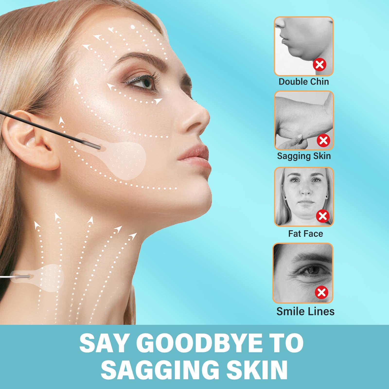 Feulover face lift tape is hypoallergenic, breathable, and waterproof.