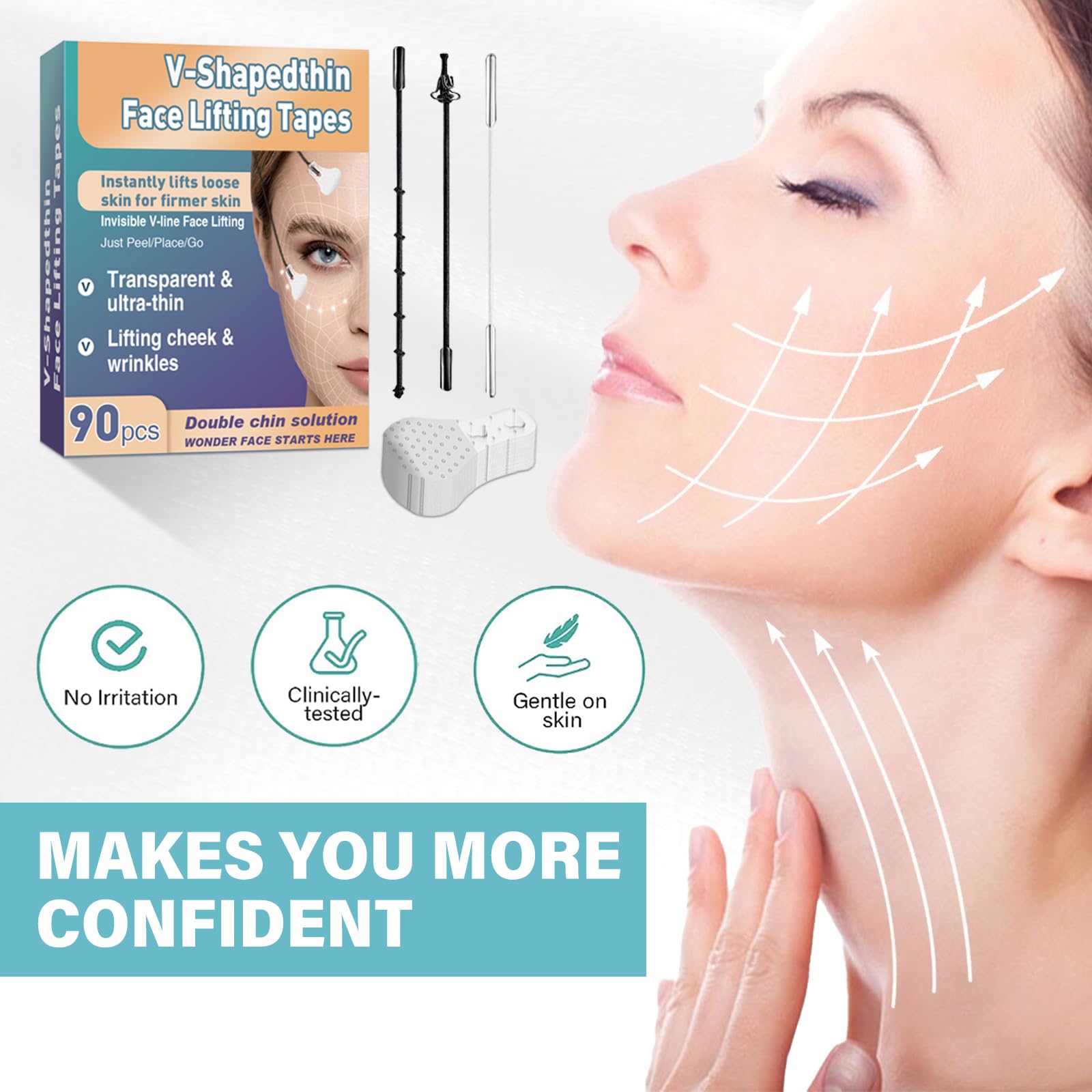 Feulover tape tightens sagging skin for up to eight hours.