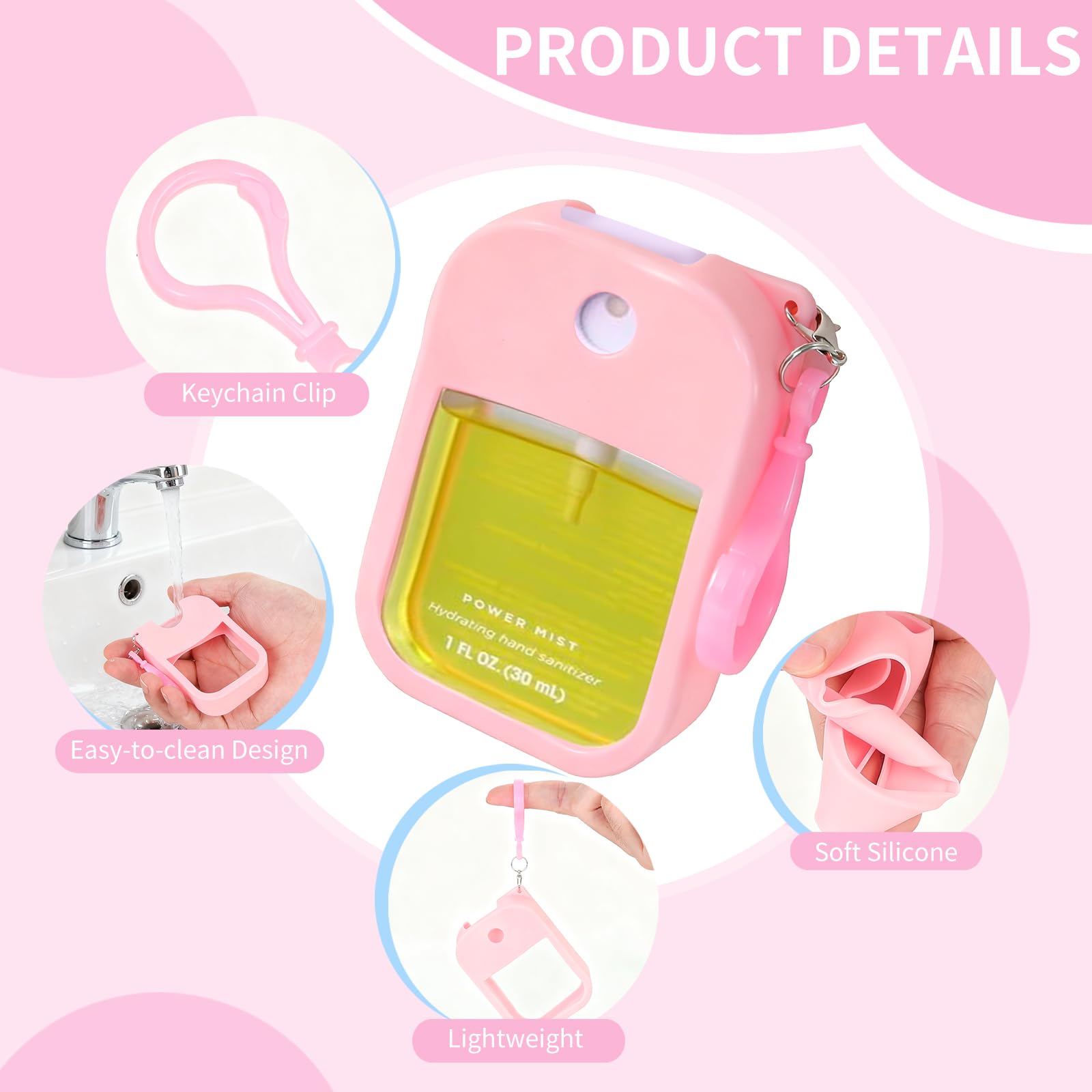 Fevbcnrj case with keychain keeps Wish spray accessible anywhere