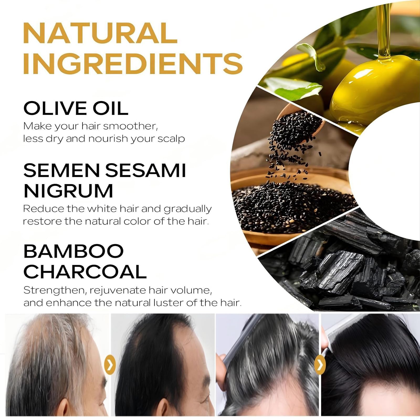 FFENG PEI black shampoo bar lather forms rich foam for easy cleansing.