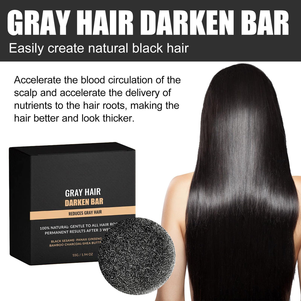 FFENG PEI black shampoo bar travel-compact design ideal for on-the-go care.