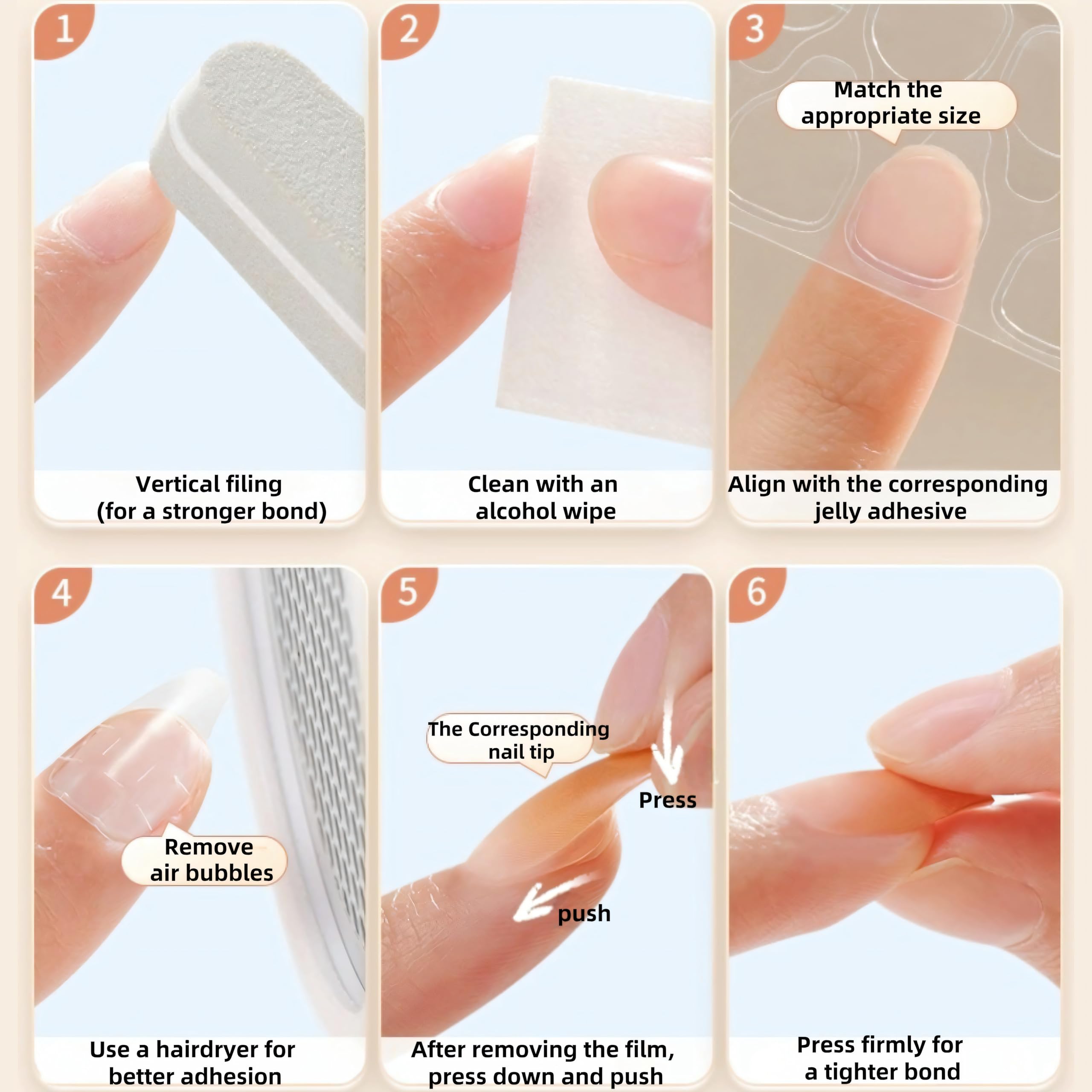 Fiaoudm tabs closeup highlight allergy-free, nail-safe design for comfortable wear.