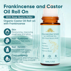 Fibosara roll-on with rose quartz applies soothing hydration to the skin.