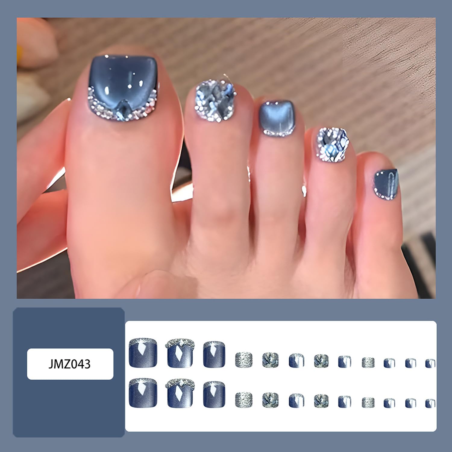 FIEONCIY toe nails closeup highlights flexible acrylic and smooth finish.