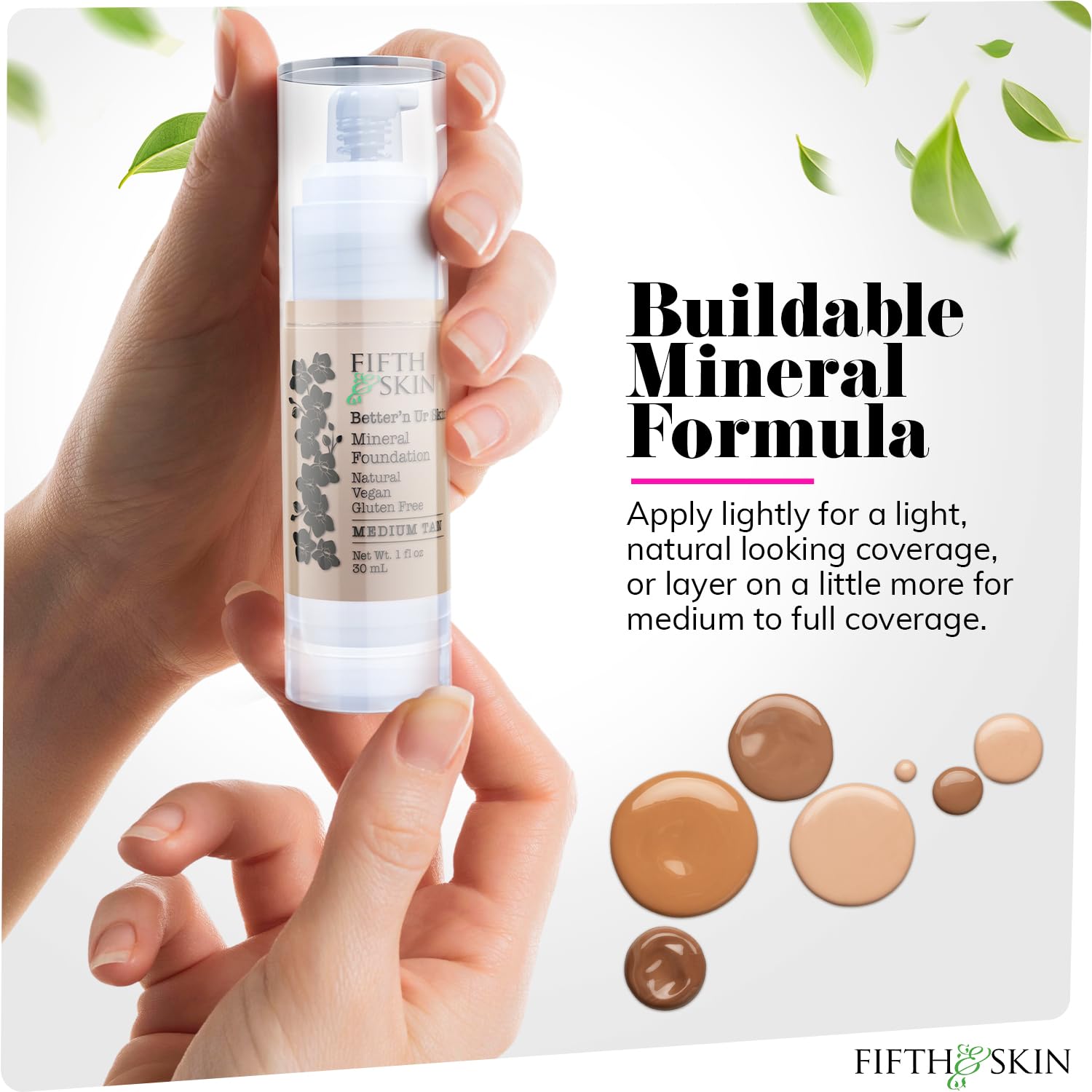 Fifth & Skin Better'n Ur Skin Foundation pump close-up for smooth dispensing.