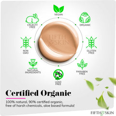 Fifth & Skin Better’n Ur Skin Foundation swatch on arm shows natural undertones for light to fair skin.