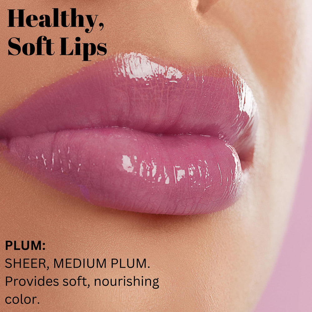 Fifth & Skin Botanical Lip Gloss Plum ingredients include natural oils and shea butter