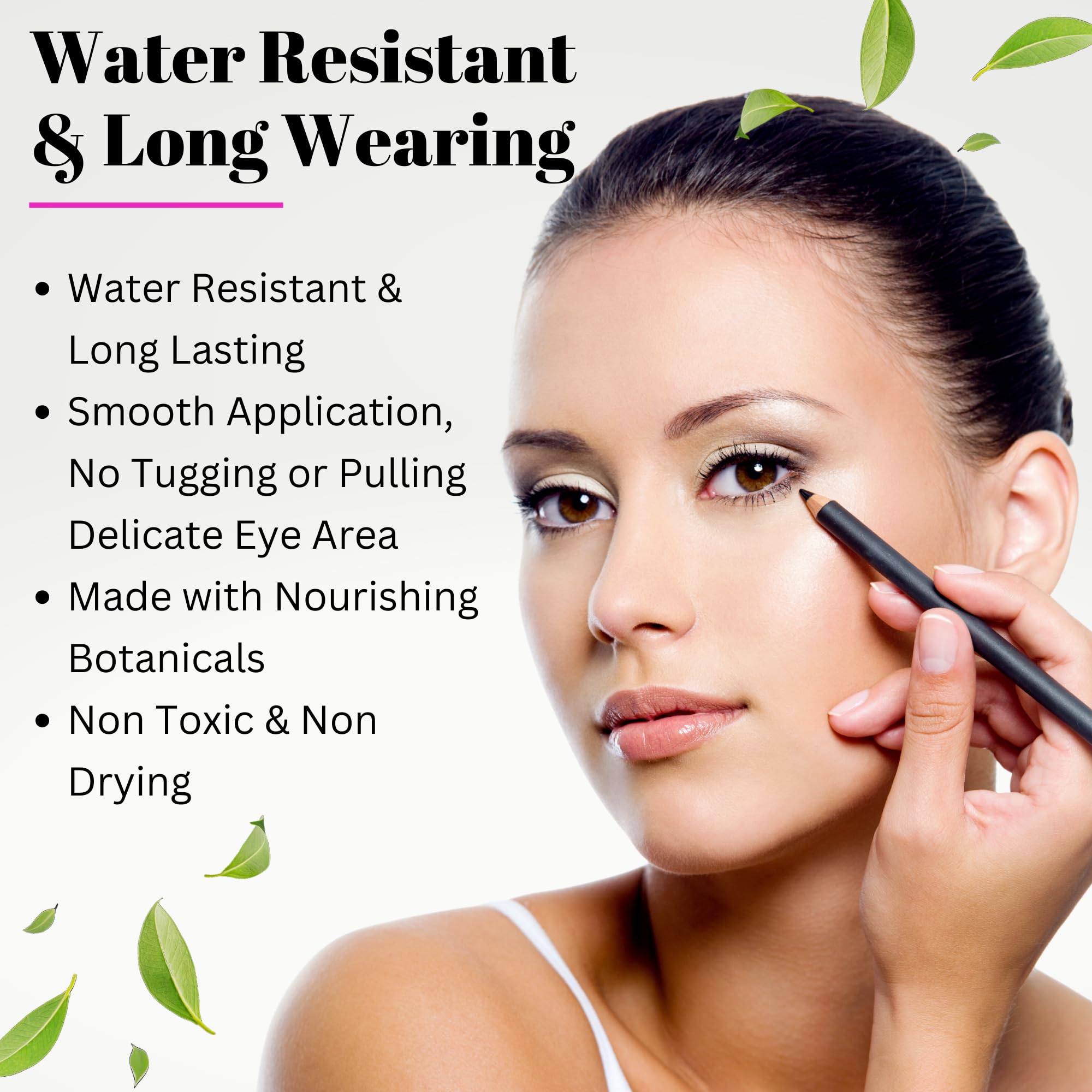 Fifth & Skin Bettern Eyes eyeliner pencil swatch shows smooth glide and even pigment.