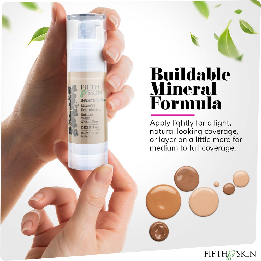 Swirled blend on skin reveals powder-like finish without caking