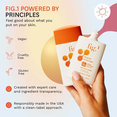 Fig.1 sunscreen applied under makeup for a seamless look.