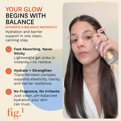 Fig.1 Toner gel texture close-up highlighting lightweight formula