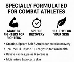 Fighter's Therapy body wash tea tree detail featuring natural cleansing ingredient