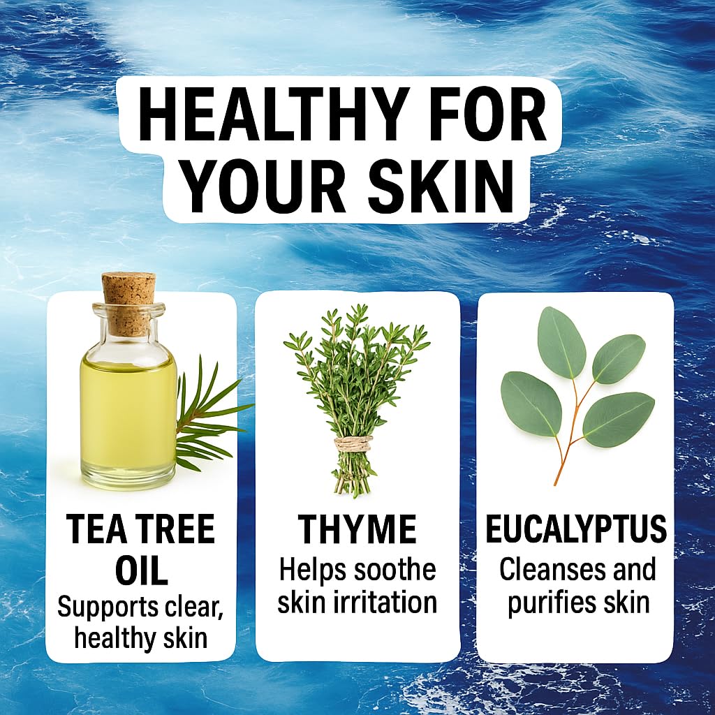 Fighter's Therapy body wash thyme detail showcases aromatic thyme