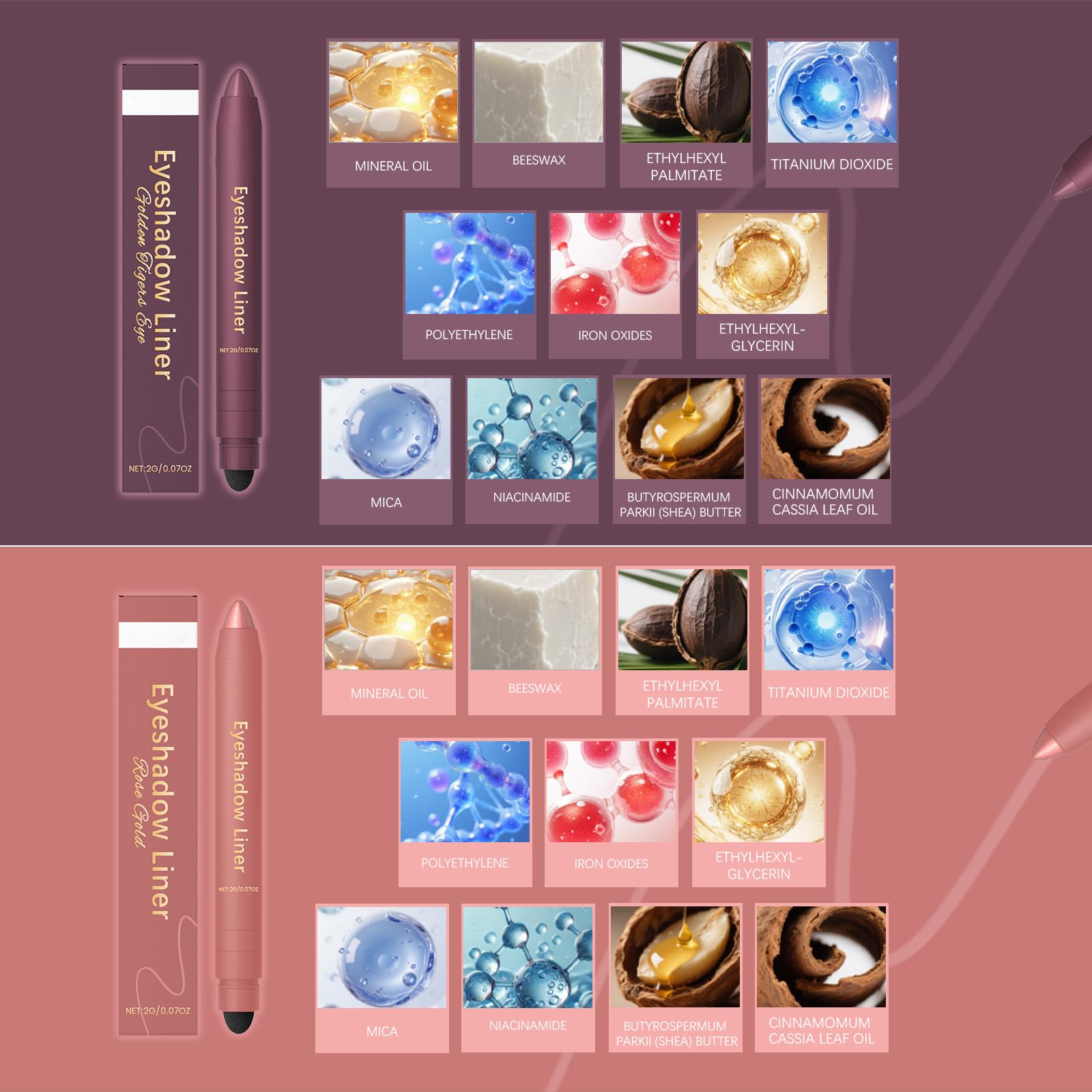 FIJEMYA Eyeshadow Stick narrow line close-up shows defined edge for day-to-night looks.