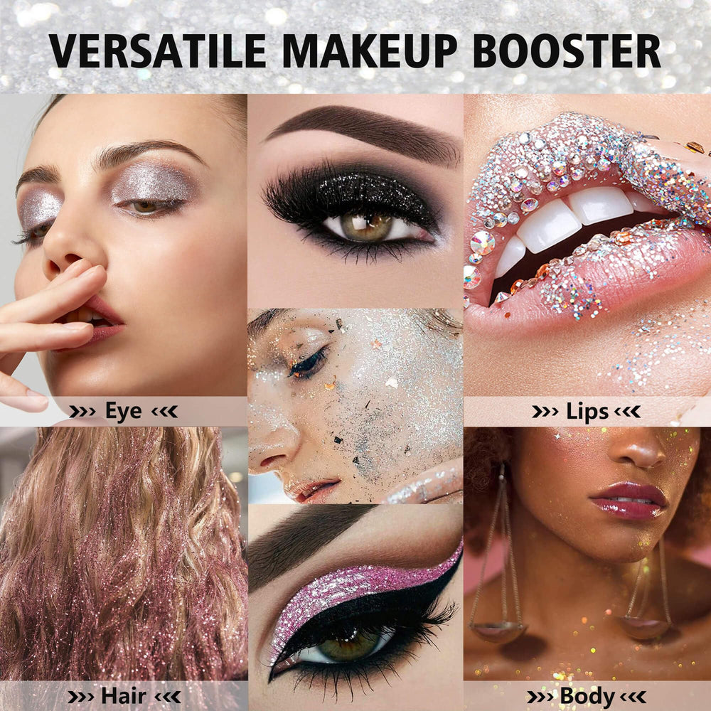 Fillwie Chunky Glitter pink body to highlight skin and create festival art.