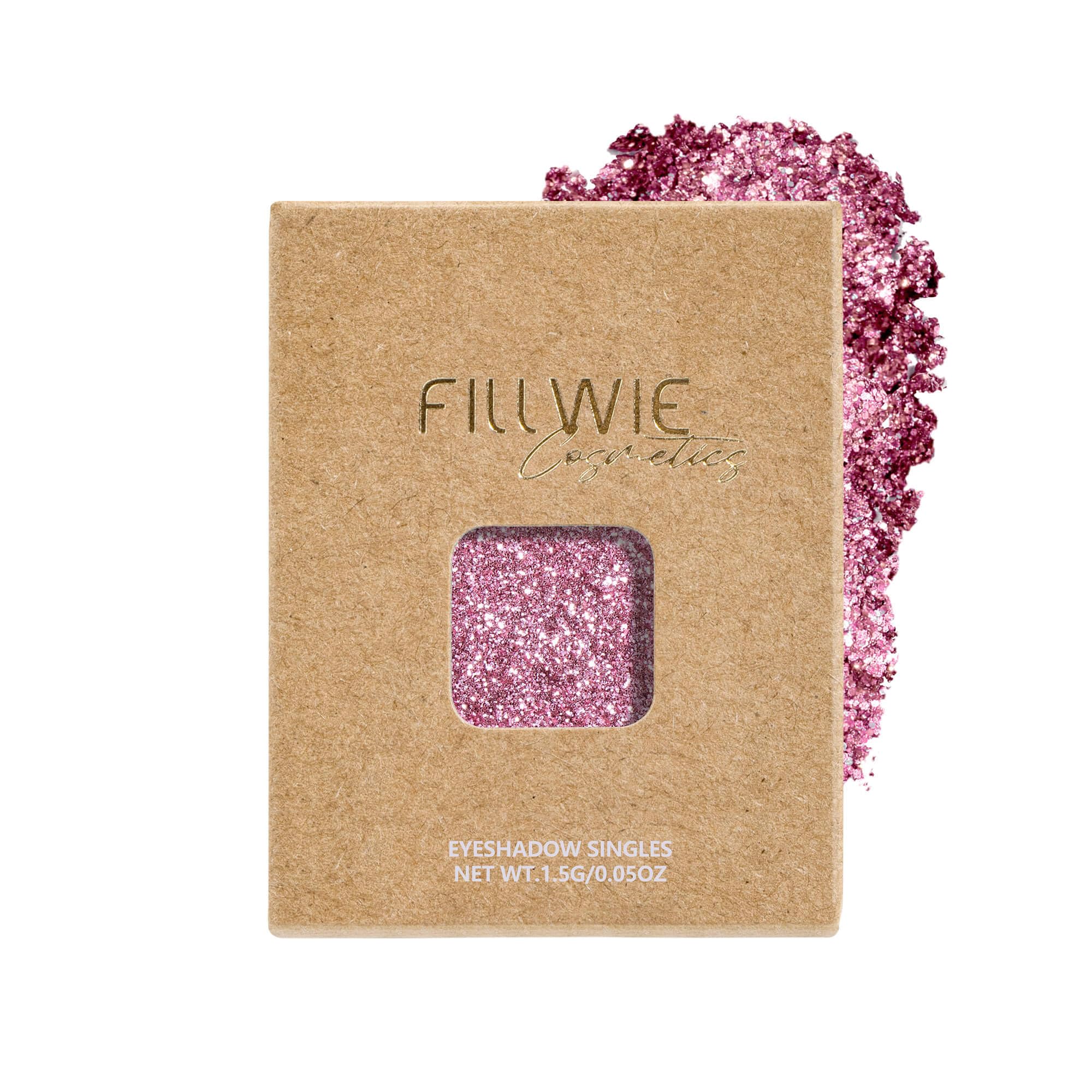 Fillwie Chunky Glitter pink eyes adds high-impact sparkle for dramatic eye looks.